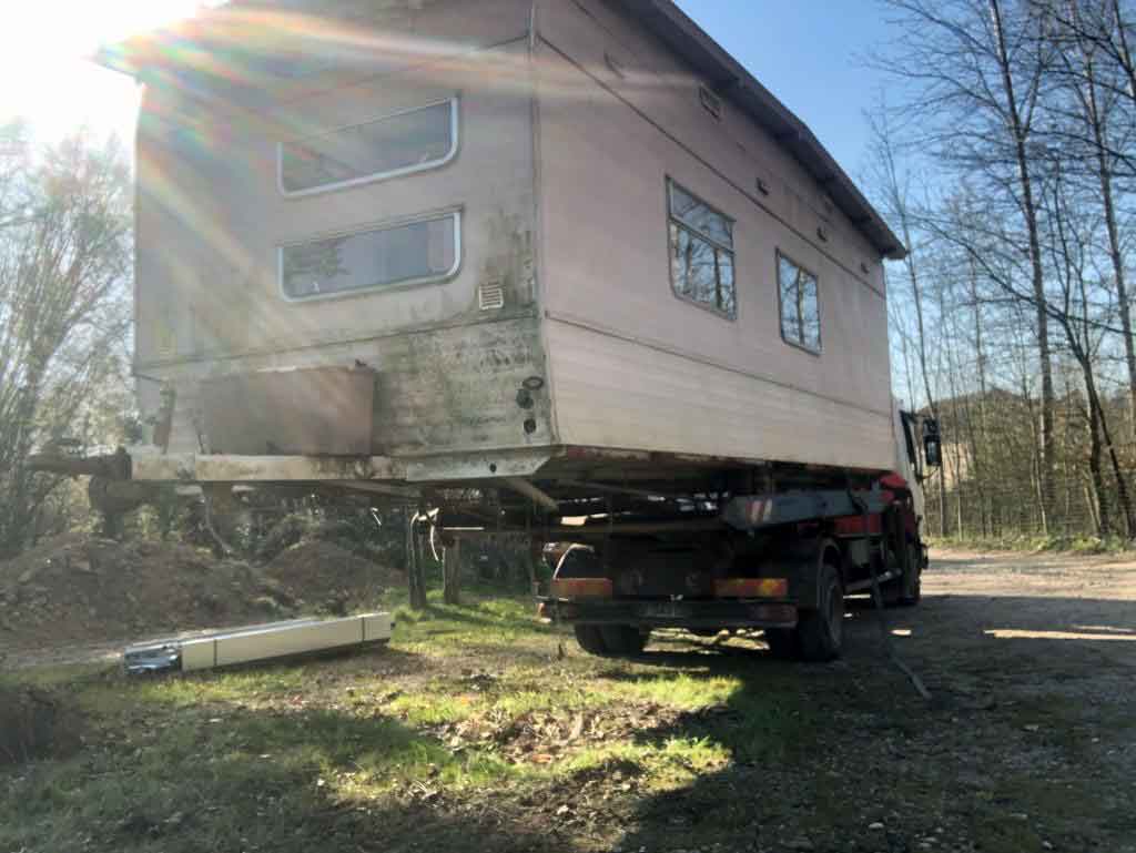 Enlèvement mobil-home